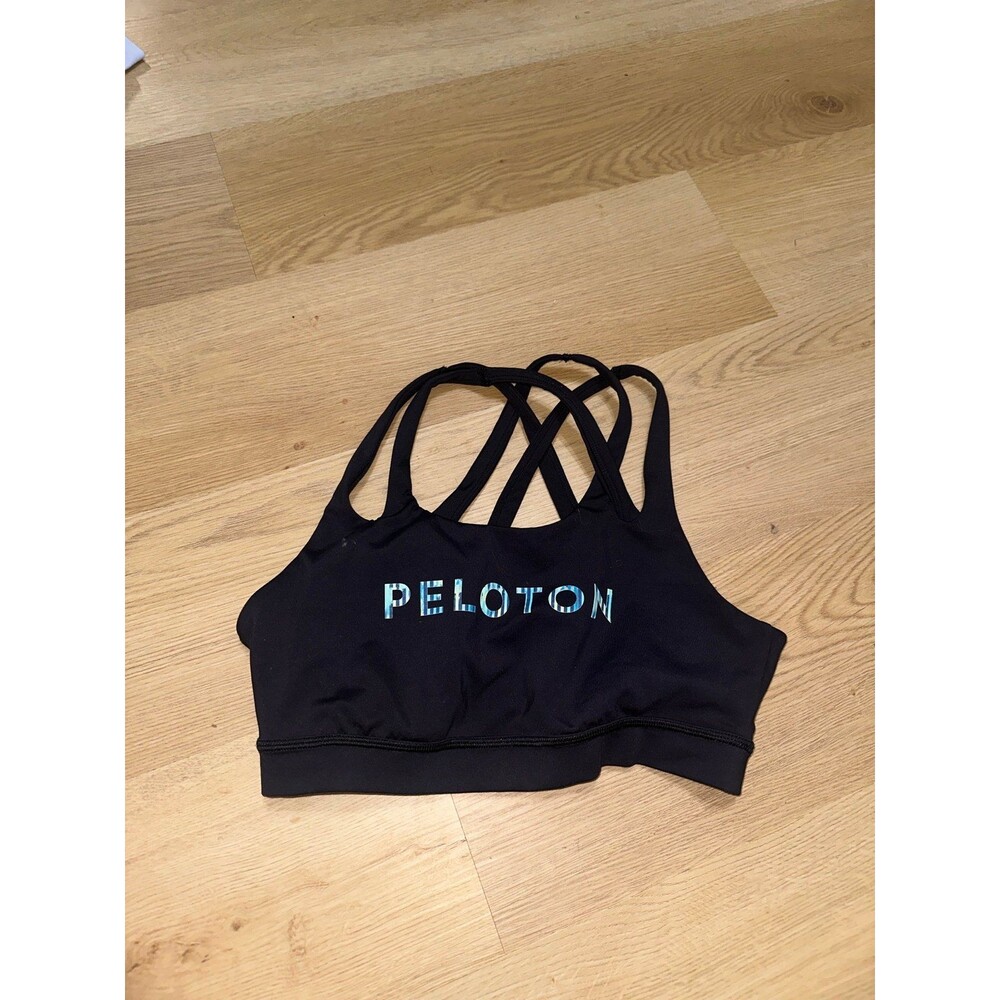 Peloton black sports bra